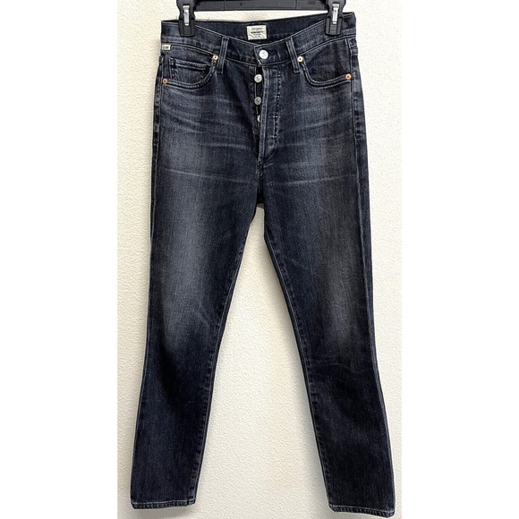 Citizens of Humanity Premium Vintage Olivia High Rise Crop Jeans Size 26 Gray - Picture 1 of 14